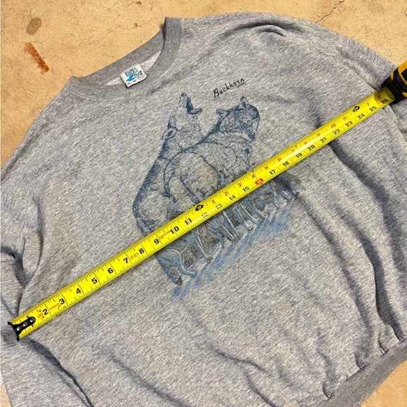 90's Vintage Wolves Crewneck Rivers Edge - Picture 5 of 6